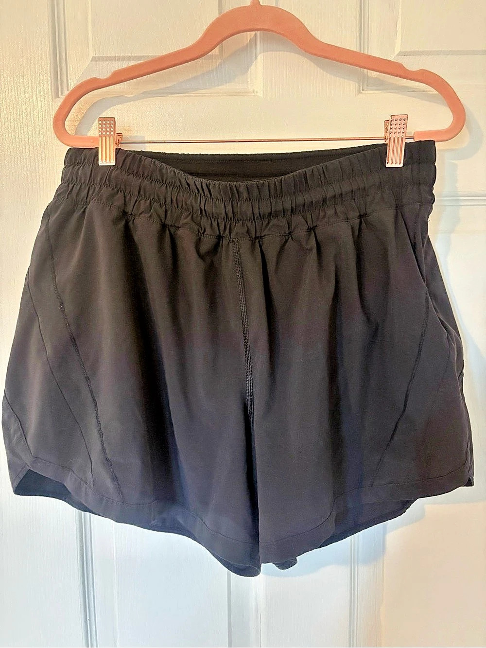 lululemon Track That High-Rise Lined Short 5" Black Size 14